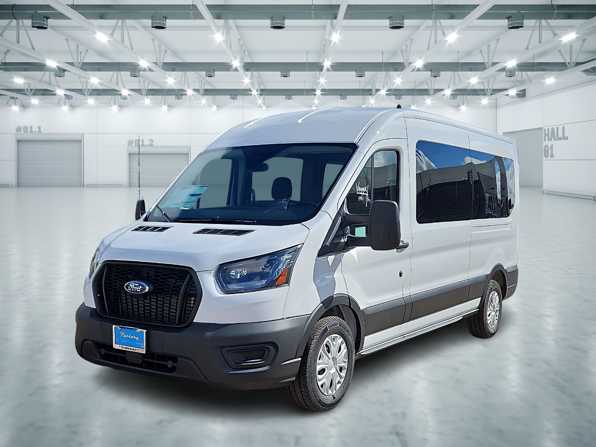 14 passenger Ford Transit shuttle exterior